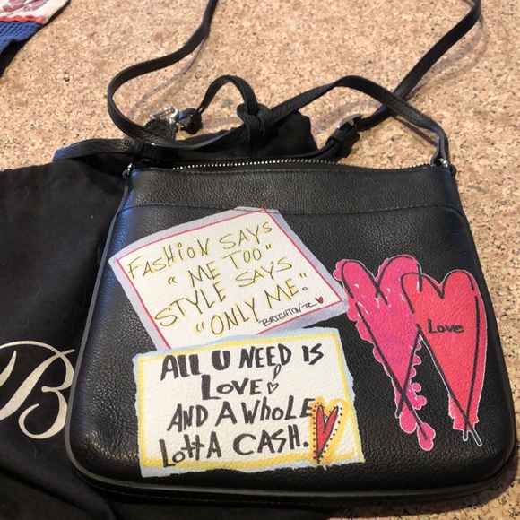 Brighton special addition hand painted leather with  beads- used only once. - Picture 3 of 4